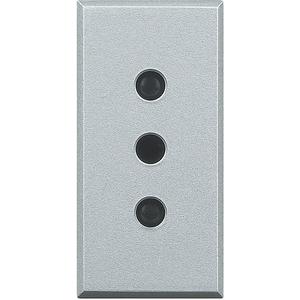 Steckdose - Steckdose 1-modulig Italienischer Standard Aluminium - HC4113