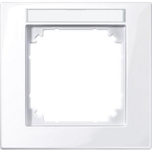 Abdeckrahmen - Abdeckrahmen Thermoplast brillant 1-fach beschriftbar aktivweiß glänzend - 514125