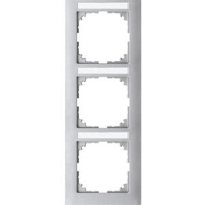Abdeckrahmen - M-PureAbdeckrahmen 3-fach aluminium Beschriftungsträger senkrechte Montage - MEG4032-3660