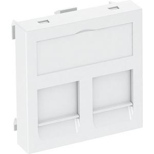 Kommunikationstechnik - Datentechnikträger für 2 Anschlussmodule Typ C 45 x 45 mm PC reinweiß - 6119214