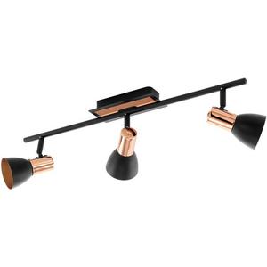 Anbauleuchten - Decken/Wandleuchte 3x3,3W 3000K GU10-LED schwarz/kupfer BARNHAM - 94586