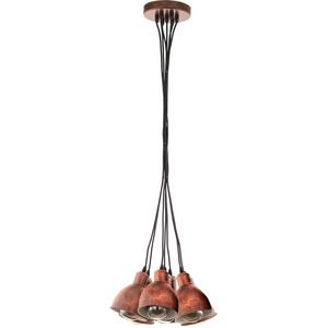 Pendelleuchte - Hängeleuchte 7xE27 60W kupfer-antik PRIDDY 1 - 49494