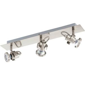 Anbauleuchten - Decken/Wandleuchte 3x3,3W 3000K GU10-LED nickel-matt TUKON 3 - 94146