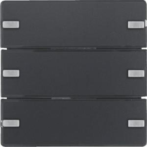 Tastsensoren KNX - Tastsensor 3-fach Komfort KNX Q.1/Q.3 anthrazit - 80143326