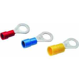 Quetschkabelschuh für Cu-Leiter - Ringkabelschuh Cu 4 - 6 mm² DIN 46237 gelb M8 isoliert - 180056