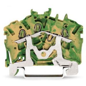 Schutzleiter-Reihenklemme - 3-Leiter-Schutzleiterklemme Ex e II geeignet 0,25 - 4 mm² grün/gelb - 2002-6307