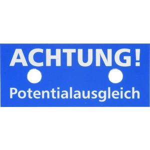 Zubehör für Erdung und Blitzschutz - Hinweisschild ACHTUNG Potentialausgleich - 480599
