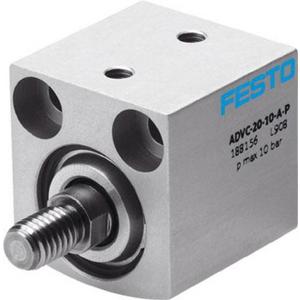 Pneumatische Kolbenstangenzylinder - ADVC Kurzhubzyl. Kolben-dm 20 mm / Hub 25 mm / P - Dämpfung - 188159