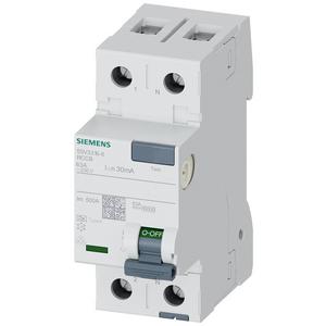 Fehlerstrom-Schutzschalter - FI-Schutzschalter  63A 2-polig 30mA Typ A - 5SV3316-6