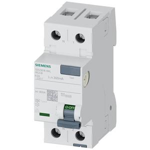 Fehlerstrom-Schutzschalter - FI-Schutzschalter  63A 2-polig 300mA Typ A unverz. - 5SV3616-6KL