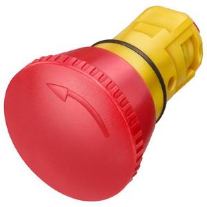Frontelement für Pilztaster - Not-Halt-Pilzdrucktaster 16mm rund Kunststoff rot - 3SB2000-1AC01