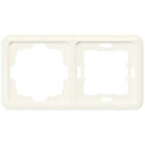 Abdeckrahmen - DELTA profil, silber Rahmen, 2-fach, mit 1 Ausschnitt 151x 80mm - 5TG1763