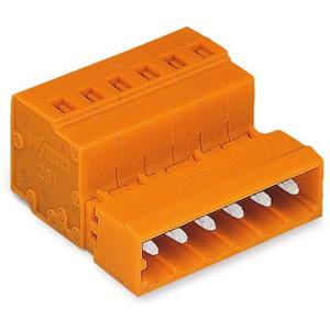 Kabelsteckverbinder für Leiterplattensteckverbinder - Stifleiste 6-polig orange - 231-636