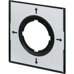 Bezeichnungsschild für Befehlsgeräte - Schild für 4-Stellungsschalter 60x60mm Silber - 279434