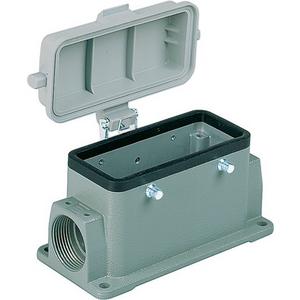 Gehäuse für Industriesteckverbinder - Sockelgehäuse 24 B Han B 2xPg 21 Bauform Niedrige Bauform Querbügel - 09300241260