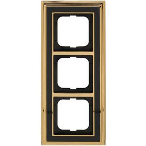 Abdeckrahmen - Abdeckrahmen 3-fach Messing poliert anthrazit - Busch-dynasty - 2CKA001754A4640