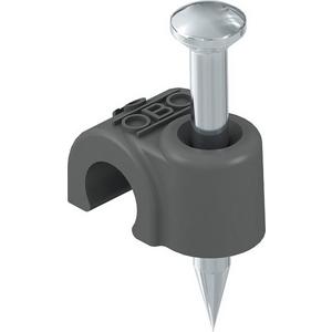 Nagelschelle - ISO - Nagel - Clip 9 mm L25 PP tiefschwarz RAL 9005 - 2232219
