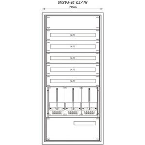 Zähler-Komplettschrank - Kompaktverteiler Oberösterreich - UMZV3-6C OS/TN+PW