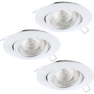 Downlights und Einbaustrahler - SET 3 x Einbauspot TEDO 1 3x5W GU10-LED weiß Stepdimm inkl. LM - 95357