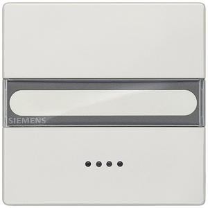 Abdeckung für Schalter, Taster, Dimmer, Jalousie - DELTA style platin-metallic Wippe mit Fenster Schild Hzg.-Notschalter - 5TG7155-1