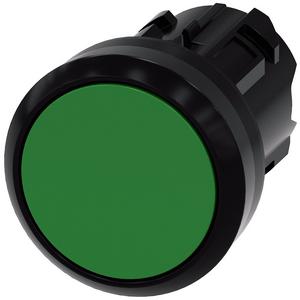 Frontelement für Drucktaster - Drucktaster 22mm rund grün Druckknop - 3SU1000-0AA40-0AA0