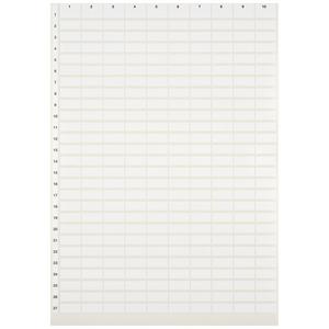 Klemmenmarkierung - Klebeschild Größe 15x 6mm weiß - 8WH8210-0AA35