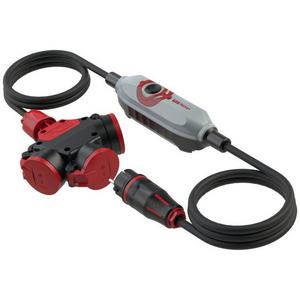 Kabeltrommel - Personenschutzschalter PRCD-S+ Sicherheitsleitung 3m IP44 3xKupplung - 4670002