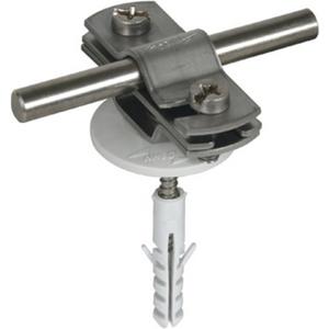 Leitungshalter für Blitzschutz - Leitungshalter mit Überleger flach Rd 7-10/Fl 30 Niro - 286819