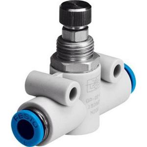 Pneumatische Sperrventile - Drossel-Rückschlagventil QS-4 einstellbar über Rändelschraube - 193967