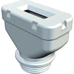 Kabelverschraubung - Flachkabelverschraubung M25 PE für Kabel  9x33 mm steingrau RAL 7030 - 2013007