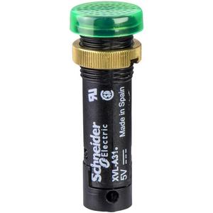 Leuchtmelder, Komplettgerät - Leuchtmelder rund Ø 12 mm IP40 grün LED geschützt 24 V - XVLA333