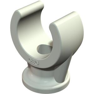 Befestigungsschelle - Sockel-Klemmschelle 6mm PP lichtgrau RAL 7035 - 2140063