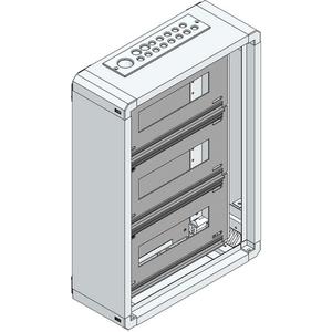 Installationskleinverteiler - AP-Installations-Flachverteiler + RW Einsatz 3EBS (30TE) - AFM-1A+RW
