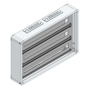 Installationskleinverteiler - AP-Installations-Flachverteiler + RW Einsatz 3EBS (102TE) - AFM-1C+RW