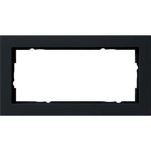 Abdeckrahmen - Abdeckrahmen 2-fach o.M. E2 schwarz matt - 100209