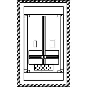 Zähler-Komplettschrank - Kabel-Hausanschluss-Zählerverteiler Feuchtraum 300x521x225mm - FZKS0100.UPR