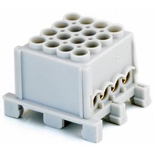Hauptleitungsklemme - Hauptleiteranschlussklemme 1-pol. 4x 25mm² + 4x 16mm² berührungssicher grau - KS251D