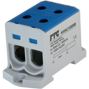 Durchführungsklemme - Kompaktaluklemme 1-pol. Cu/AL 6-95mm² 250/200 A 2/2 blau - KVIAC 12095B