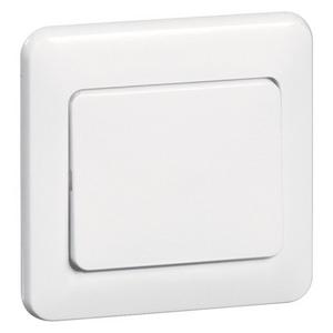Abdeckung für Schalter, Taster, Dimmer, Jalousie - Wippe weiß volle Abdeckplatte - 00125011