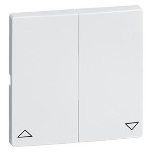 Abdeckung für Schalter, Taster, Dimmer, Jalousie - Wippe alu Symbol AUF und AB Grundelemente Schraubanschluss - 00311011