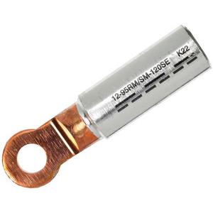 Presskabelschuh für Al-Leiter - Al/Cu Presskabelschuh DIN 46329 240 mm² rm/sm 300 mm² se M12 blank - ICALCU24012