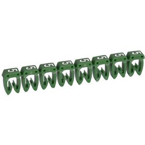 Kabelmarkierungssystem - Kennzeichnungssystem CAB 3 f. Leiterquerschnitt 1,5-2,5 mm² Ziffer: 5 grün - 038225