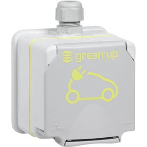 Ladesteckvorrichtung Elektromobilität - Plexo66 GREEN-UP Aufputz Ladesteckdose Schutzkontaktsteckdose 16A IP 55 - SAT00194