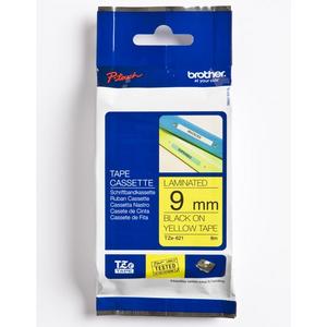 Schriftband - Schriftbandkassette TZe621 Bandfarbe gelb, Schriftfarbe schwarz, 9 mm - TZE621  SCHWARZ/GELB