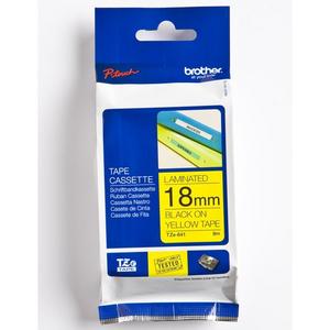 Schriftband - Schriftbandkassette TZe641 Bandfarbe gelb, Schriftfarbe schwarz, 18 mm - TZE-641 SCHWARZ/GELB