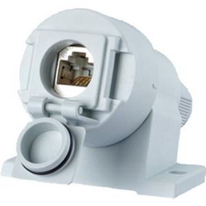 Kommunikationsanschlussdose Kupfer Industrie - Anschlusseinheit E-DAT Industry modul in Flanschgehäuse IP67 V6 AP 1 Port Kat.6A - 1309410003-E