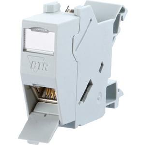 Zubehör für modulares Anschlusssystem - Anschlusseinheit Trägerschiene TH35 E-DAT modul REG 1 Port IP20 lichtgrau - 1309426003-E