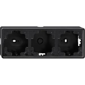 Aufputzgehäuse - Aufputz-Gehäuse 3-fach für S-Color schwarz - 006347