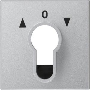 Abdeckung für Schalter, Taster, Dimmer, Jalousie - Abdeckung Schlüsselschalter für System 55 Aluminium - 066426