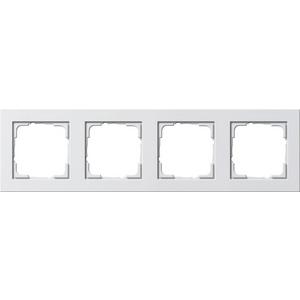 Abdeckrahmen - 4-fach Abdeckrahmen für E2 reinweiß matt - 021422